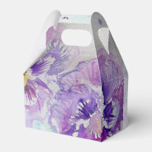 Lila Pansy Watercolor Returetiketters