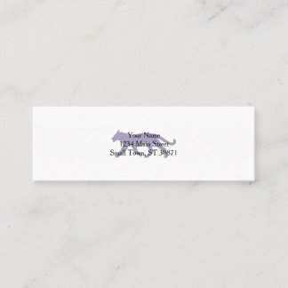 Lila pantersilhuett - Välj bakgrundsfärg Mini Visitkort