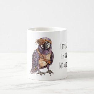 Lila papegoja ögonfläck kaffemugg