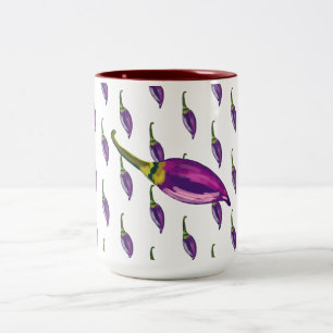 Lila paprika Två-Tonad mugg