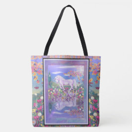 Lila Paradise Tote Bag Tygkasse