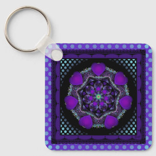 Lila Paraply & hearts .7 Keychain Nyckelring