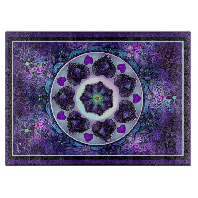 Lila paraply och hjärtan .7 (Framsidan)