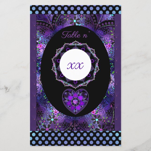 Lila paraply och hjärtan .7 (Baksida)