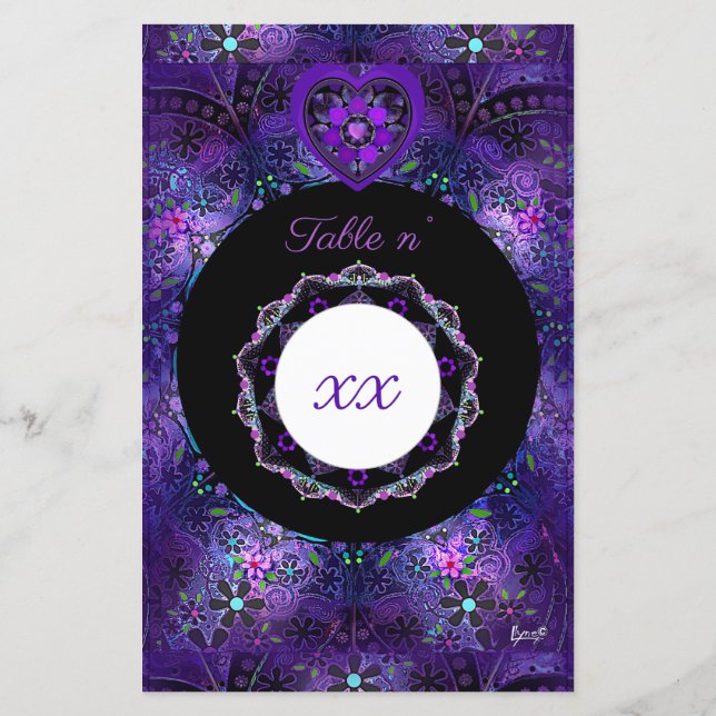 Lila paraply och hjärtan .7 (Baksida)