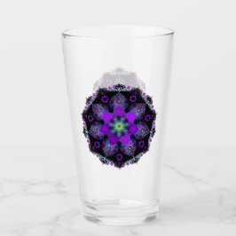 Lila paraply och hjärtan .7 glaskopp