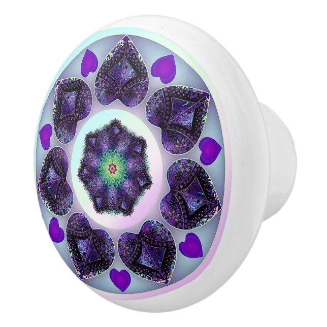 Lila paraply och hjärtan .7 knopp (Höger)