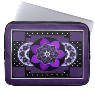 Lila paraply och hjärtan .7 laptop fodral