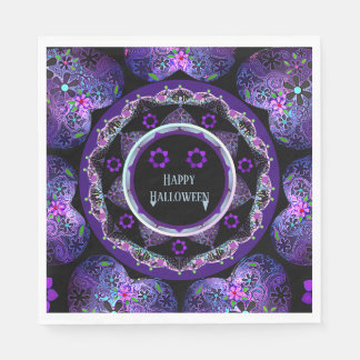 Lila paraply och hjärtan.7 pappersservett