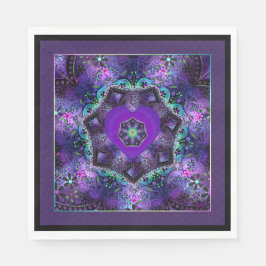 Lila paraply och hjärtan .7 pappersservett