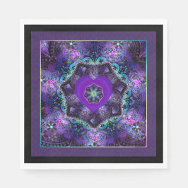 Lila paraply och hjärtan .7 pappersservett