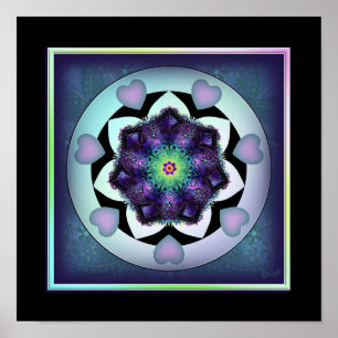 Lila paraply och hjärtan .7 poster