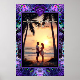 Lila paraply och hjärtan .7 poster