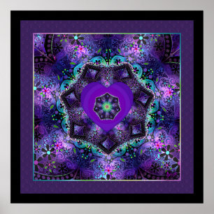 Lila paraply och hjärtan .7 poster