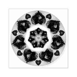 Lila paraply och hjärtan .7 stämpel