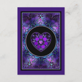 Lila paraply och hjärtan .7 tilläggskort