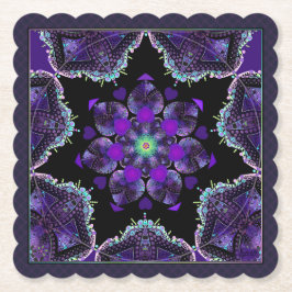 Lila paraply och hjärtan .7 underlägg papper