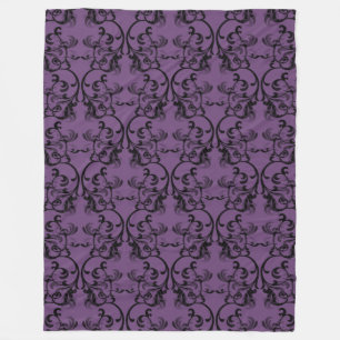 Lila Parisian Damask Fleece Blanket