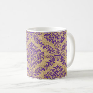 Lila Parisian Moods Damask Coffee Mugg