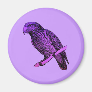 Lila Parrot Magnet