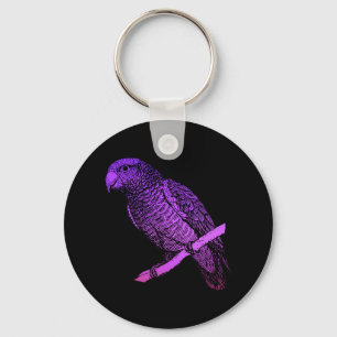 Lila Parrot Nyckelring