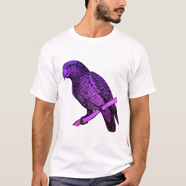 Lila Parrot Tee Shirt (Framsida)
