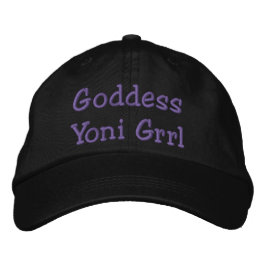 Lila Party Grrl gudinna Yoni Hat Broderad Keps