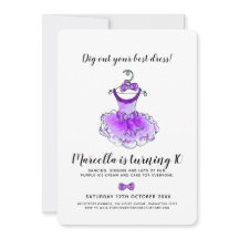 Lila party klänningsflickor 10:e födelsedagsfesten