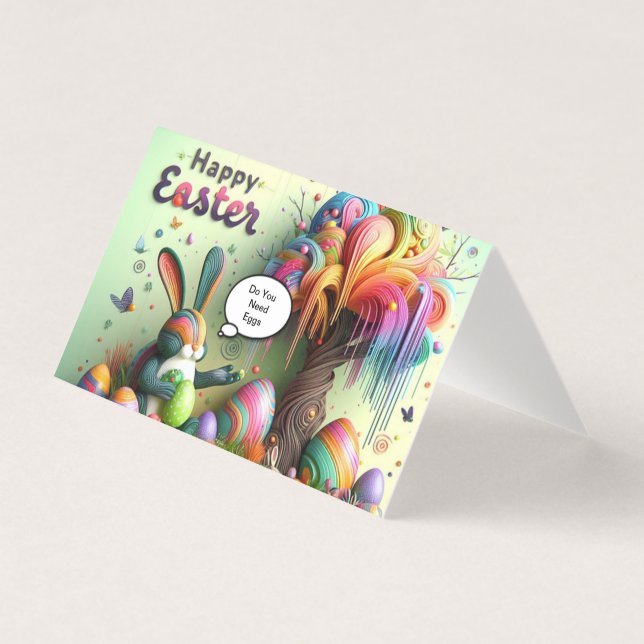 Lila Påsk Hippo Kort (Framsida)