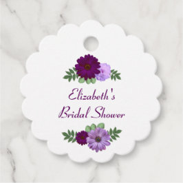 Lila Påsklilja Blommig Bröllopsfest Gåvor Etiketter