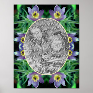 Lila Pasque Flowers Ram Skapar ditt eget foto Poster