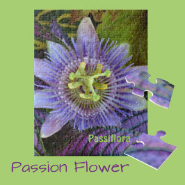 Lila Passiflora och Persian Shield Botanical Pussel