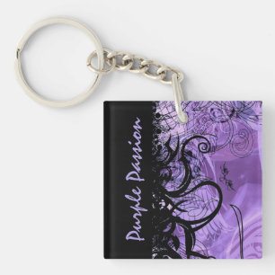 Lila Passion Black and Lila Nyckelring