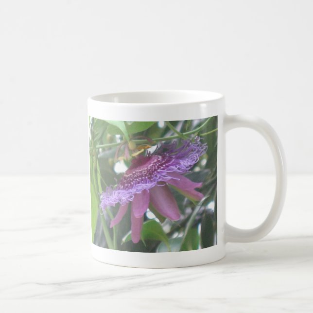 Lila Passion Flower Photo Mugg (Höger)