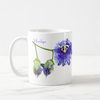 Lila Passion Flowers Coffee Mugg