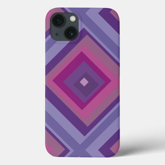 lila passion lavender fält diamant mönster art (Baksida)