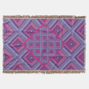 lila passion lavender fält diamant mönster art filt