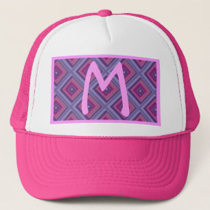 lila passion lavender fält diamant mönster art keps