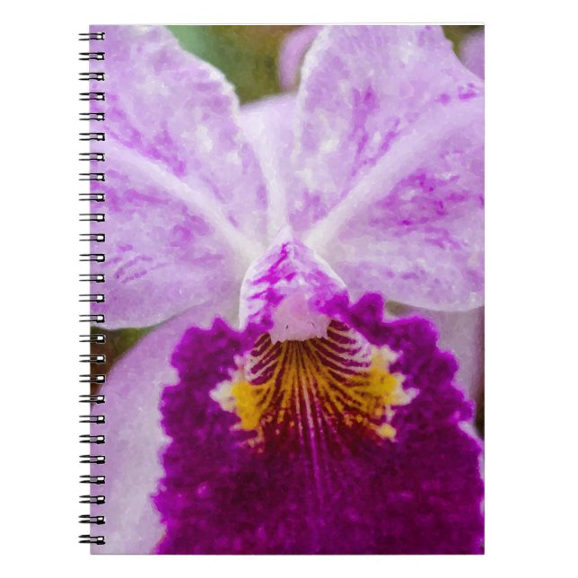 Lila Passion Orchid Anteckningsbok (Framsidan)
