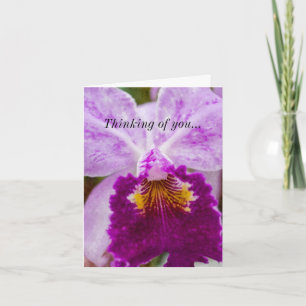 Lila Passion Orchid Thinking Card Kort