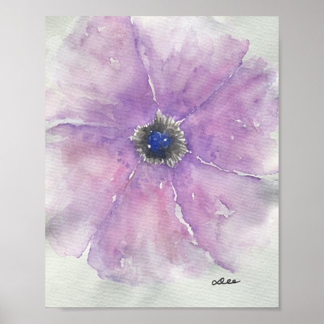 Lila Passion Premium 8x10 Poster av arbetsytans gl (Framsidan)