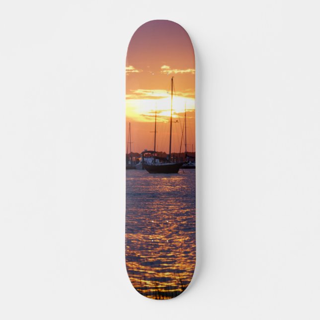 Lila Passion Sunset Mini Skateboard Bräda 18,5 Cm (Framsida)