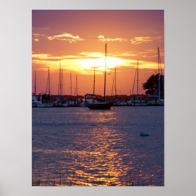 Lila Passion Sunset Poster (Framsidan)