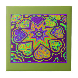 "Lila Passion" Trivet/Tile Kakelplatta