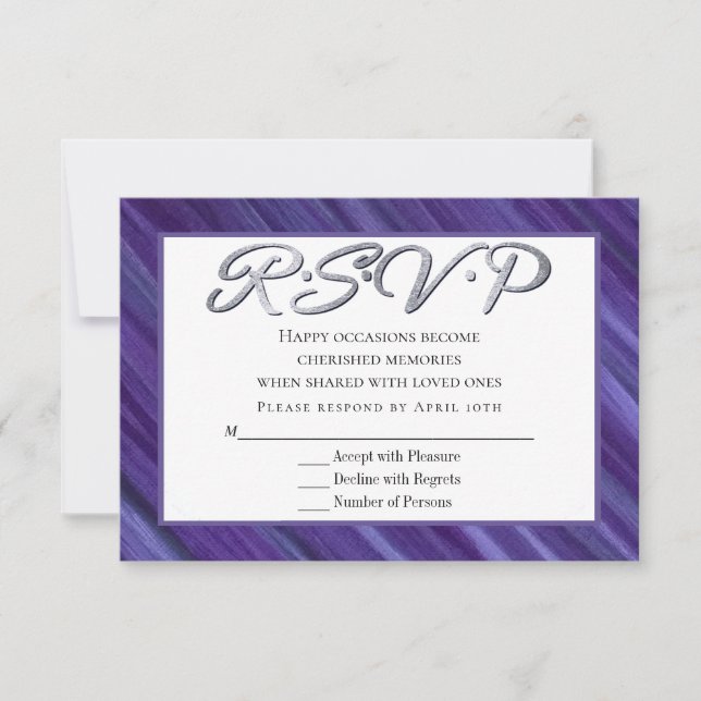 Lila Passion | Violet Lavender Plum Brushstroke OSA Kort (Framsida)