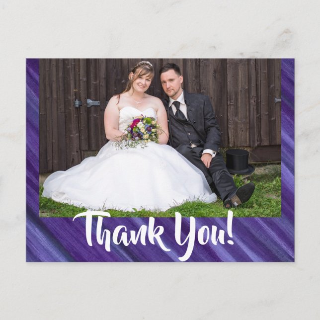 Lila Passion | Violet Lavender Plum Brushstroke Vykort (Framsida)