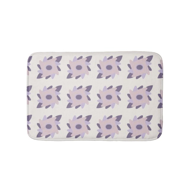 Lila pastel Decorativ färgplattor Badrumsmatta (Framsidan)