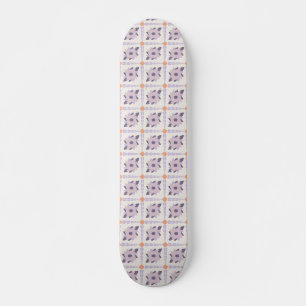 Lila pastel Decorativ färgplattor Mini Skateboard Bräda 18,5 Cm