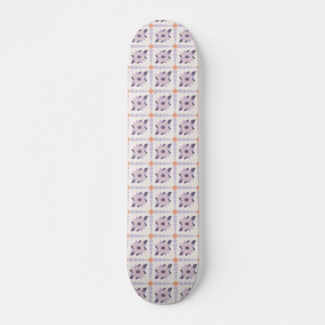 Lila pastel Decorativ färgplattor Mini Skateboard Bräda 18,5 Cm (Framsida)