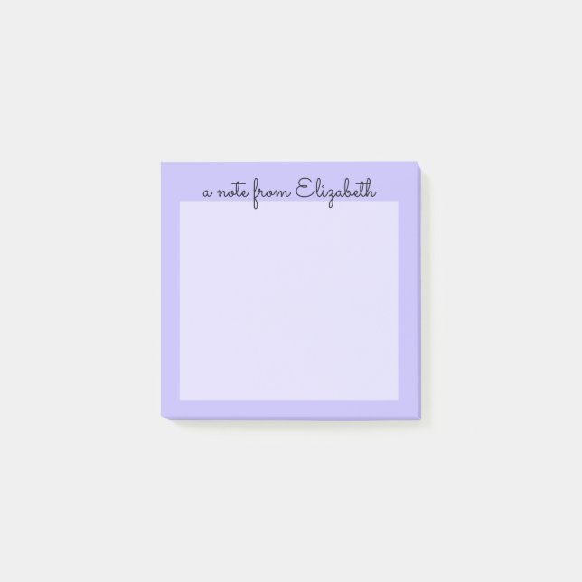 Lila Pastel Minimal Lavender Post-it Block (Framsida)